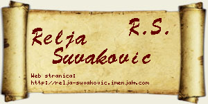 Relja Šuvaković vizit kartica